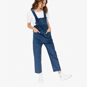 Smash + Tess Dark Blue Corduroy Relaxed Overalls Jumpsuit Size S Casual Chic